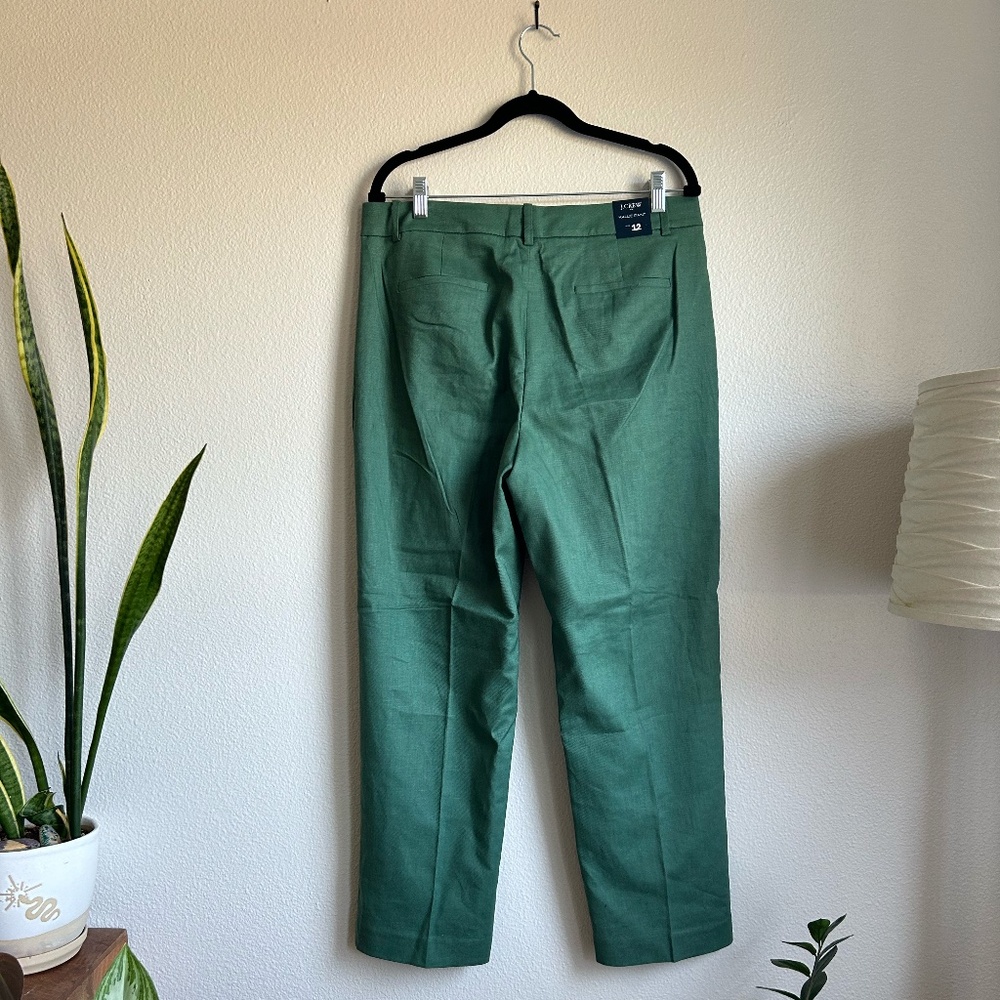 J. Crew Factory Kallie Linen blend  Women's Pant, size 12, green